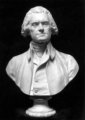 Bust of Thomas Jefferson in marble Jean Antoine Houdon French 18th century UnitedArchives00891427 