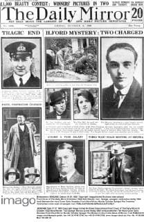 Front Cover of The Daily Mirror 6 October 1922 Ilford Murder trail , Spiegel, spiegeln, Verbrechen UnitedArchives00902780 