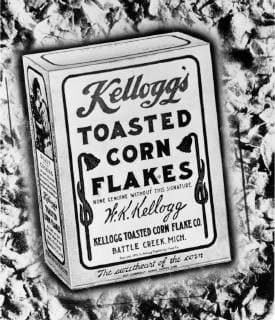 Kellogs Cornflakes box 1906 UnitedArchives00925293 