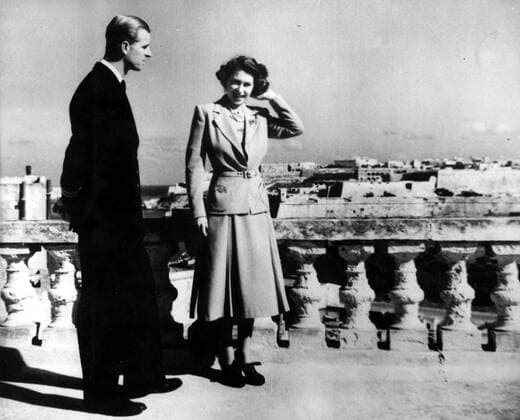 Princess Elizabeth and Prince Philip at the Villa Guardamangia , Malta 26th November 1949 UnitedArchives00930791 