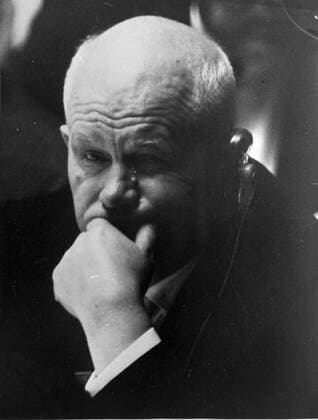 Mr. K reflects - New York - 21 September 1960 Soviet Prime Minister Nikita Khrushchev listens to the opening address at the UN General Assembly in New York Credit: TopFoto.co.uk, Chruschtschow, Kruschtschow UnitedArchives00937555 