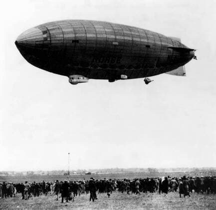 Crossing of the North Pole by air Captain Roald Amundsen s famous airship Norge 22nd May 1926 Amundsen, Roald Engelbregt Gravning Norwegian Arctic and Antarctic explorer; led 1st expedition successfully to reach South Pole 1911; with Lincoln Ellsworth and Umberto Nobile, led 1st successful expedition to fly over North Pole 1926; disappeared while attempting to rescue Umberto Nobile after Nobile s failed mission in Arctic _1872-1928  UnitedArchives01006618