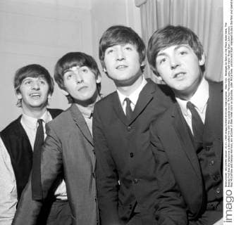 New York: Beseiges by fans in the Plaza Hotel here, The Beatles find that the telephone is the safest link with the outside world. The four Merseyside Lads, (left-right) Ringo Starr, John Lennon, Paul McCartney and George Harrison, are pictured in their hotel room on Saturday. Later McCartney, Lennon and Starr managed to duck the fans and spend some time sightseeing in nearby Central Park. George was confined to bed with a cold and sore throat, but managed to make a sufficient enough recovery to appear on the Ed Sullivan T.V. Show last night. 10 february 1964 Â  UnitedArchives01014651