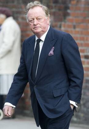 Andrew Parker Bowles - Funeral of Hugh van Cutsem. Hugh, a former officer in the Household Cavalry, had been close friends with Prince Charles since their days together at Cambridge University, United Kingdom. Wednesday, 11th September 2013. Picture by i-Images i-Images  IIM-0422-0003