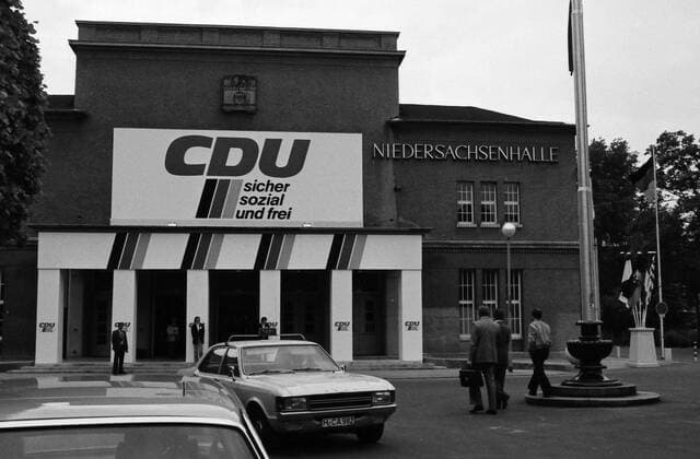 24. CDU Parteitag (vom 24.-26. Mai 1976 in Hannover). Im Foto: Parteitag in der Niedersachsenhalle