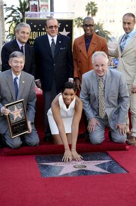 Jennifer Hudson with Clive Davis & Raphael Saadiq JENNIFER HUDSON HONORED WITH THE 2,512TH STAR ON THE HOLLYWOOD WALK OF FAME Hollywood  Patrick Rideaux PicturePerfect