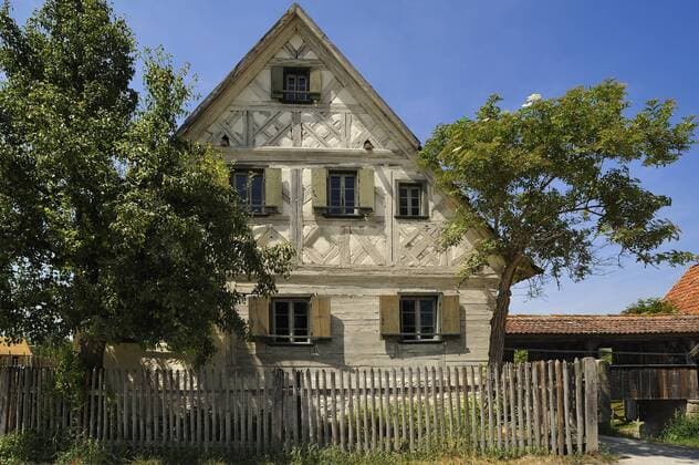  Bauernhaus, erbaut 1711, Fränkisches Freilandmuseum Bad Windsheim, Bad Windsheim, Mittelfranken, Bayern, Deutschland, Europa iblmzc03774191.jpg