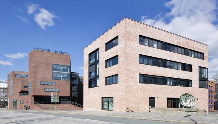 Architektur von Gottfried Böhm Hochschule am Meer, ehemalige Seemannsschule, Erweiterungsbauten, Bremerhaven, Bremen, Deutschland, Europa iblrbb03780207.jpg