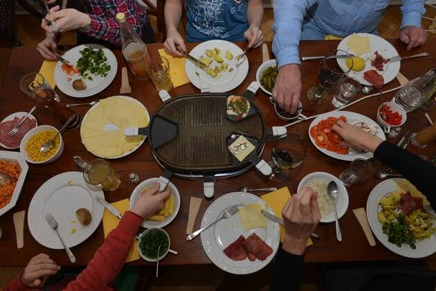 Raclette, Esstisch, Wohnung Raclette Esstisch Wohnung