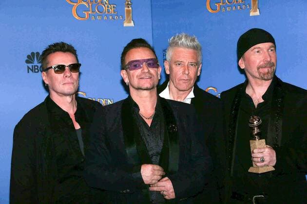 Die Band U2 bei den 71. Golden Globe Awards am 12.01.2014 in Los Angeles 71st Annual Golden Globe Awards - Press Room 