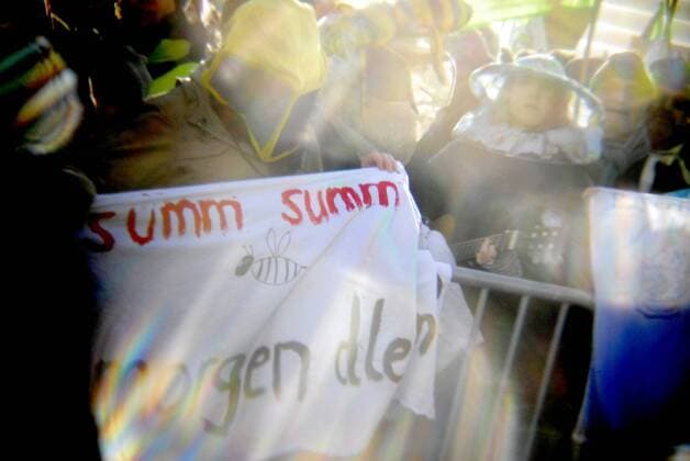 Demonstration unter dem Motto -Wir haben es satt!- für besseren Tier- und Klimaschutz in der Landwirtschaft und gegen die agraindustrielle Massenproduktion am Rande der Grünen Woche in Berlin Demonstration under dem Motto WIR NHABEN ES SATT in Berlin