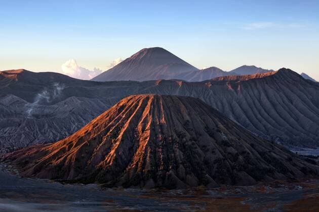 Vulkanlandschaft der Caldera