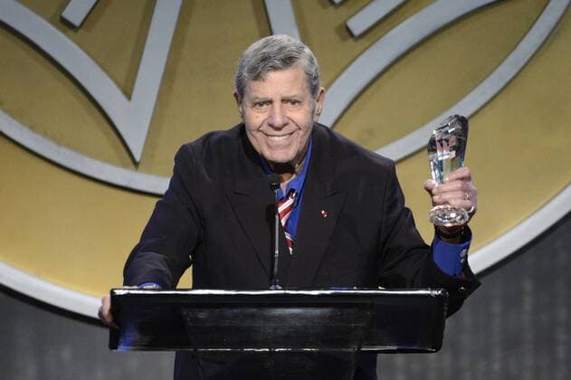 Jerry Lewis accepts the Lifetime Achievement award at the 51st Annual Publicists Awards Luncheon held at the Beverly Wilshire Hotel in Beverly Hills, California on February 28, 2014.  LAP20140228125