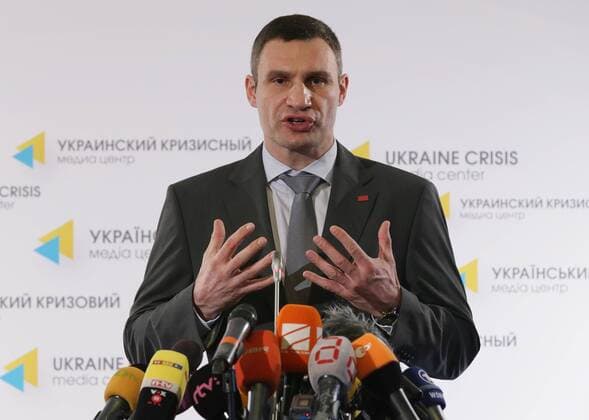 ITAR-TASS: KIEV, UKRAINE. MARCH 17, 2014. Udar Party leader Vitali Klitschko holds a press conference on the situation in the Crimea, at Kyiv s Ukraine Hotel.  Aufmacher RE13D0FE