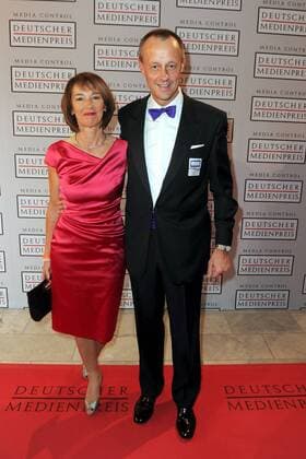 Deutscher Medienpreis. Dr. Friedrich Merz mit seiner Ehefrau Charlotte anläßlich der Verleihung des Deutschen Medienpreises am 21.03.2014 im Kongress Centrum Baden Baden.