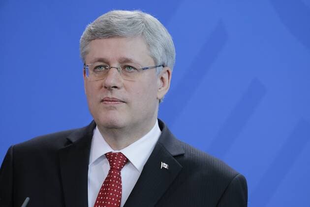 Berlin, Bundeskanzleramt, Pressekonferenz von Bundeskanzlerin Angela Merkel und dem kanadischen Premierminister Stephen Harper, Foto: Stephen Harper