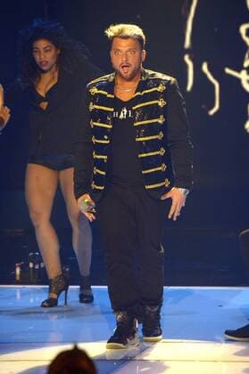 Menowin Froehlich in der 1. Liveshow der 11. Staffel der RTL-Castingshow Deutschland sucht den Superstar DSDS 2014 aus den MMC-Studios im Coloneum. Köln, 29.03.2014 Foto:xP.xMertensx xFuturexImage
