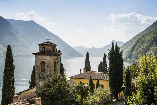 Villa Fogazzaro Roi, Valsolda, Luganer See, Lago di Lugano, Provinz Como, Lombardei, Italien, Europa ibldjs03887101.jpg