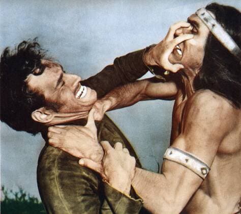 Arrowhead, USA 1953, aka: Die Bestie der Wildnis, Regie: Charles Marquis Warren, Darsteller: Charlton Heston, Jack Palance UnitedArchives01583974