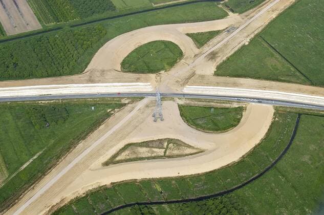 Construction of a new junction linking the new A26 with the existing A7 motorway, Niedersachsen, Lower Saxony, Germany 4415 Autobahn A26  ZB5453_241370_0085