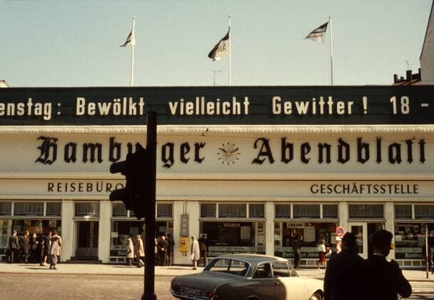 Hamburger Abendblatt GER, ca.1962, Geschäftsstelle Hamburger Abendblatt, in der Hansestadt