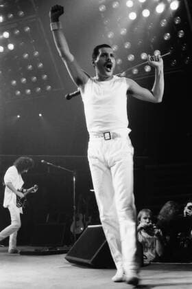IMAGO ICONS: Freddie Mercury Brussels - 17 june 1986 Queen in concert in Brussels Queen a Forest National Credit: JMQuinet Reporters 