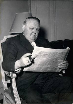 Jan. 01, 1955 - A~~ement Pool Conference Opens in Paris.: Dr. Ludwig Erhard , west Germany s Minister of economy, head of the German ~elegation to the A~~ement Pool Conference witch opened at the ~~l~~is De Cha~i~~ot, Paris , today. Picutre T~~~ at Hotel E~~~tol,Paris this afternoon.  - ZUMAk09