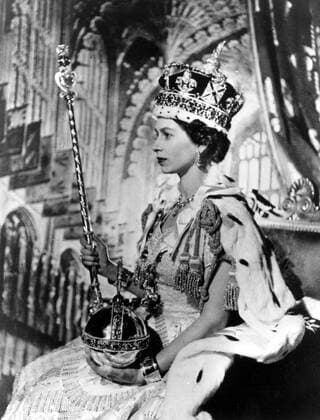 June 2, 1953 - London, England, U.K. - QUEEN ELIZABETH II has been crowned at a coronation ceremony in Westminster Abbey in London. In front of more than 8,000 guests, including prime ministers and heads of state from around the Commonwealth, she took the Coronation Oath and is now bound to serve her people and to maintain the laws of God. London United Kingdom  - ZUMAk09