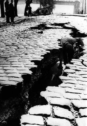 April 6, 1960 - Valdivia, Chile - Some of the damage caused by an earthquake in Valdivia, a city in South Chile. A Pacific-wide tsunami was triggered by the earthquake, which had a surface-wave magnitude of 8.6. The number of fatalities associated with both the tsunami and the earthquake has been estimated to be between 490 and 2,290 and damage costs over a half billion dollars. Valdivia Chile  - ZUMAk09
