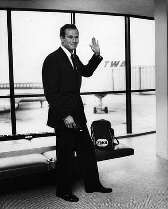 May 22, 1962 - New York, NY, U.S. - Actor CHARLTON HESTON known for his religious roles in Ben-Hur and The Ten Commandments , after arriving in New York. New York United States of America  - ZUMAk09