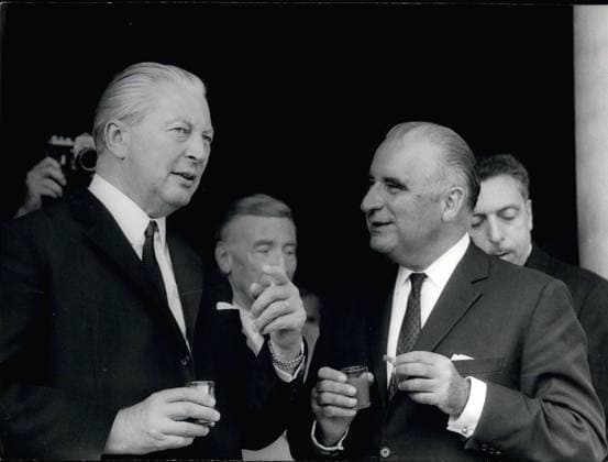 Sep. 10, 1969 - Germany s Chancellor Kiesinger Welcomes George Pompidou to Bonn  - ZUMAk09