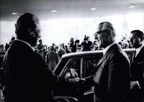 May 21, 1970 - Chancellor Brandt meets Prime Minister Willi Stoph in Kassel.  - ZUMAk09