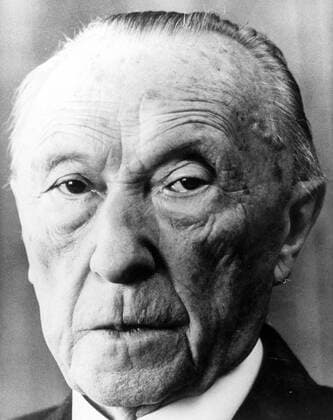 Apr. 19, 1977 - Cologne, Germany - On April 19th, 1967, ten years ago, KONRAD ADENAUER died at Rhoendorf near Bonn in Germany. He was 91 years old. He was born in Cologne and was a lawyer. In 1971 he became Lord Mayor of Cologne. After the World War II, he was one of the founders of the Christlich Demokratische Union. In 1949 he was chosen as chairman of the CDU. The same year Adenauer became the first Chancellor of the Federal Republic of Germany. Cologne Germany  - ZUMAk09