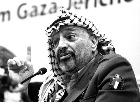 Jan 01, 1993 - East Jerusalem, Israel - For decades YASSER ARAFAT has been the leader and figurehead of the Palestinian people s struggle for statehood. He was Chairman of the Palestine Liberation Organization, President of the Palestinian National Authority, and leader of the secular Fatah political party, which he founded 1959. Arafat spent much of his life fighting against Israel in the name of Palestinian self-determination. Originally opposed to Israel s existence, he modified his position in 1988 when he accepted UN Security Council Resolution 242. East Jerusalem Israel  - ZUMAk09