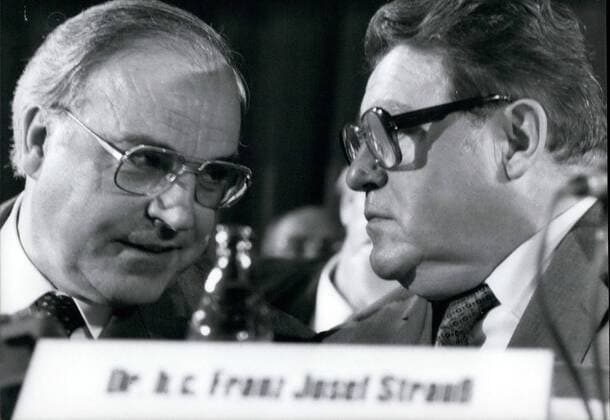 More Than 1000 Delegates Came To The CSU Party Rally At June 20th -21st, 1980 In Munich West Germanany: The nominee of the CSU for the post of the Federal Chancellor, Franz Josef Strauess took the Federal Chancellor being in Change,Helmut Schmidt severally to ask in an aggressive adress on the CSU-party-rally in the Munich West-Germany Bayernhalle . The election to the West German Bundestag at October 5th, 1980 was the reason for this party-rally which stand under the sign of an fundamental change. The two days lasting meeting began at Friday June 20th with addresses of all Prime Ministers of all countries of West-German governed by the CDU. At Saturday 21st of June the chairman of the CDU and the deputy Chancellor in the case of a win of the CDU CSU in the election to the Bundestag, Helmut Kohl held a principle lecture in which he call up the delegates to fight for a  - ZUMAk09