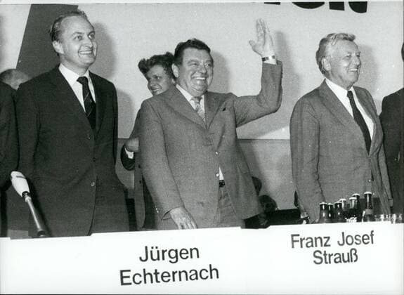 Hamburg, Franz Josef Strauss, Jürgen Echternach Aufnahmedatum geschätzt  - ZUMAk09