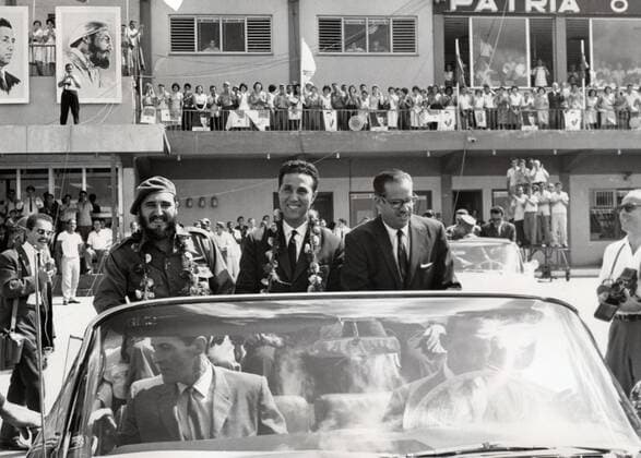 FILE - Ahmed Ben Bella, (December 25, 1918 - April 11, 2012) who was a key member in the Algerian revolution and became the first president of Algeria in 1962, died on Wednesday at the age of 96, local APS news agency reported. PHOTO: Oct. 23, 1962 - Havana, Cuba - Cuban revolutionary leader who led his country from January 1959 until his retirement in February 2008, FIDEL CASTRO transformed Cuba into the first communist state in the Western Hemisphere. PICTURED: Algerian president AHMED BEN BELLA (center) while visiting Cuba, next to CASTRO (left) and Cuba s president OSVALDO DORTICOS. Havana Cuba  - ZUMAk09