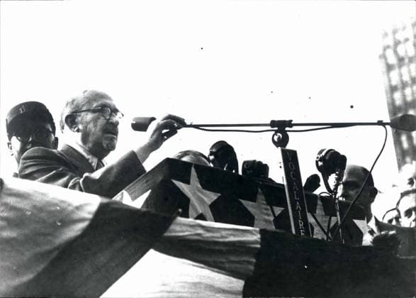 May 09, 1949 - Israel President Chaim Weizmann at a conference  - ZUMAk09