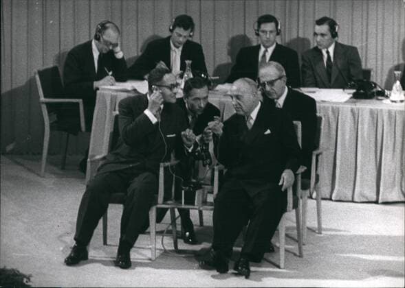 May 05, 1955 - Austrian President Adolf Scharf interviewed at the conclusion of the Austrian State Treaty  - ZUMAk09