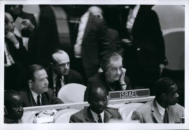 Oct. 10, 1970 - UN General Assembly Mrs. Golda Meir, Premier of Israel.  - ZUMAk09