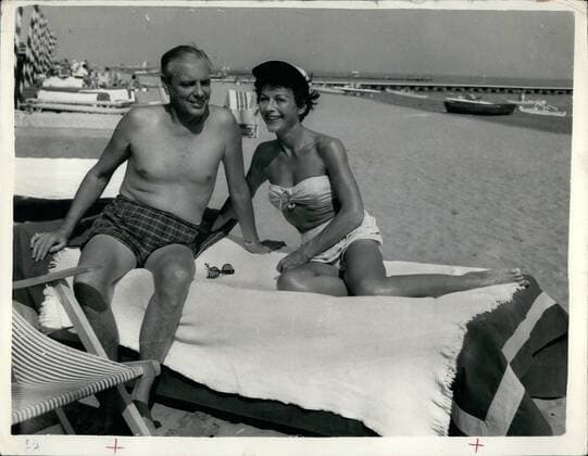 IMAGO ICONS: Hedy Lamarr Feb. 24, 2012 - Hedy Lamarr at the Lido Venice Film Festival with Howard Lee  - ZUMAk09