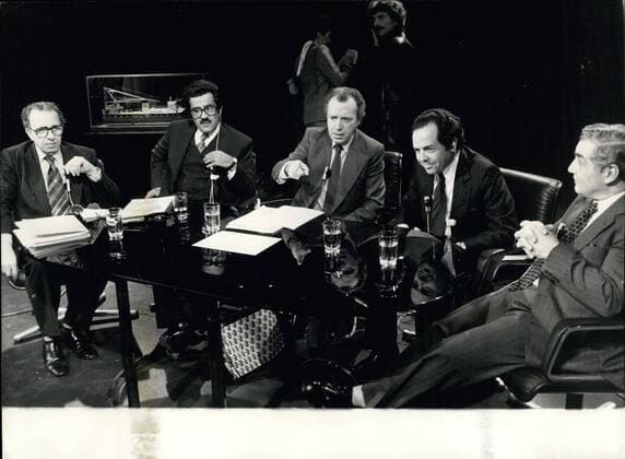 Dec. 12, 1979 - Left to right: OPEC Adjoint Secretary General Fadhel Chalabi, Kuwait s Oil Minister Sheikh Ali Khalifa el Sabah, Joseph Pasteur, Libya s OPEC Secretary General Dr. Ali Ahmed Attiga, and Petroleum Director from Venezuela to London Mr. Francisco R. Parra.  - ZUMAk09