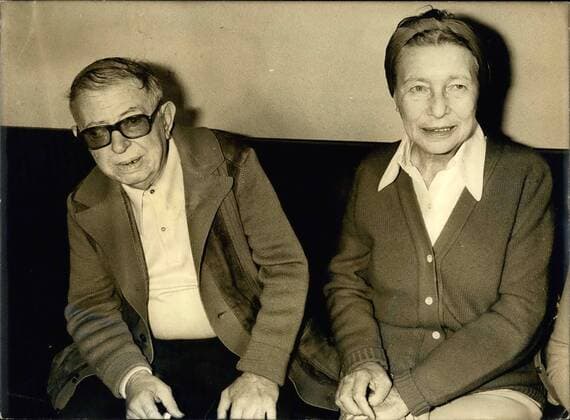 Apr. 16, 1980 - Jean-Paul Sartre and Writer Simone de Beauvoir  - ZUMAk09
