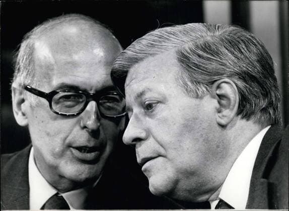 Jul. 15, 1980 - President Giscard d Estaing and Chancellor Helmut Schmidt  - ZUMAk09