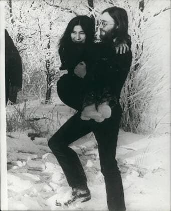 Jan. 01, 1970 - John Lennon And Yoko In North Jutland: Beatle John Lennon and his wife, Yoko ONO, are in North Jutland, to see Yoko s daughter by her previous marriage Kyoko. Yoko s farmer husband, Anthony Cox and his wife, Belinda, live in North Jutland Denmark. Photo shows John Lennon and his wife Yoko seen in the snow in North Jutland.  - ZUMAk09