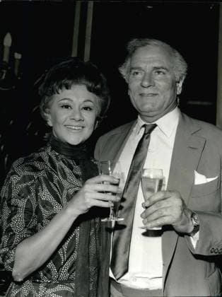 Jun. 13, 1970 - Sir Laurence Olivier The First Actor Peer: Sir Laurence Olivier, has become the first theatre knight to become a life peer. Sir Laurence who was knighted in 1947, will have a singing and dancing part in Guys and Dolls at the Old Vic in December- The announcement was make today in the Queen s Honours list for her Birthday. Sir Laurence is at the moment appearing at the Cambridge Theatre with his wife Actress Joan Plowright. Photo shows Sir Laurence Olivier with his wife actress Joan Plowright celebrating his peerage which was in the Queen s Birthday honours list today.  - ZUMAk09