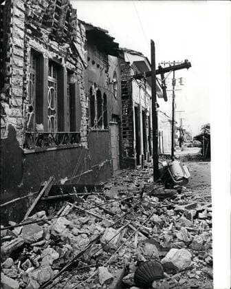 Jan. 01, 1973 - Earthquake in Nicaragua: Photo Shows The scene showing part of the wreckage following the disastrous earthquake in Managua, the capital city of Nicaragua.  - ZUMAk09