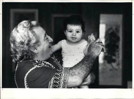 Jul. 25, 1974 - Jorge Amado and his Grandson  - ZUMAk09