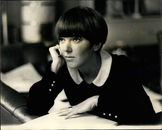 Feb. 24, 2012 - Mary Quant at home: Photo shows looking for inspirations is dress - designer Mary Quant seen at work in her flat in Dra~~tt Place, Chelsea.  - ZUMAk09