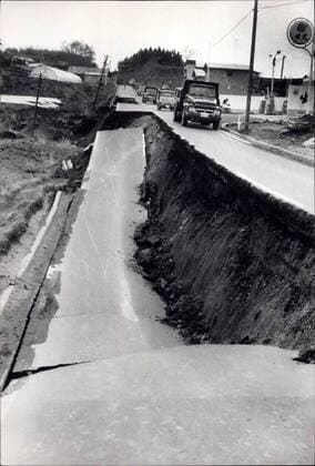 Apr. 05, 2012 - Big earthquake rock North Japan Ã¢â‚¬âÄœ Two violent earthquakes struck an extensive area in Northern Japan on Thursday May 17, 1968, killing 38 people, injuring many, and destroying 800 buildings. Fires and tidal waves followed driving ships on the rocks, and sinking many fishing boats. It was the worst earthquake since the Good Friday earthquake in Alaska in 1964. The Northern Japan earthquake registered 7.8 on the Richter scale, just short of the 7.9 which leveled Tokyo and Yokohama in 1923 killing 100,000 people. Half of the road in Hachinohe which subsided due to the earthquake, left only the other half usable at some risk for drivers.  - ZUMAk09